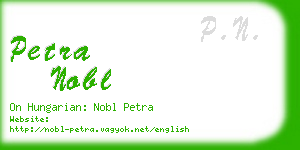 petra nobl business card